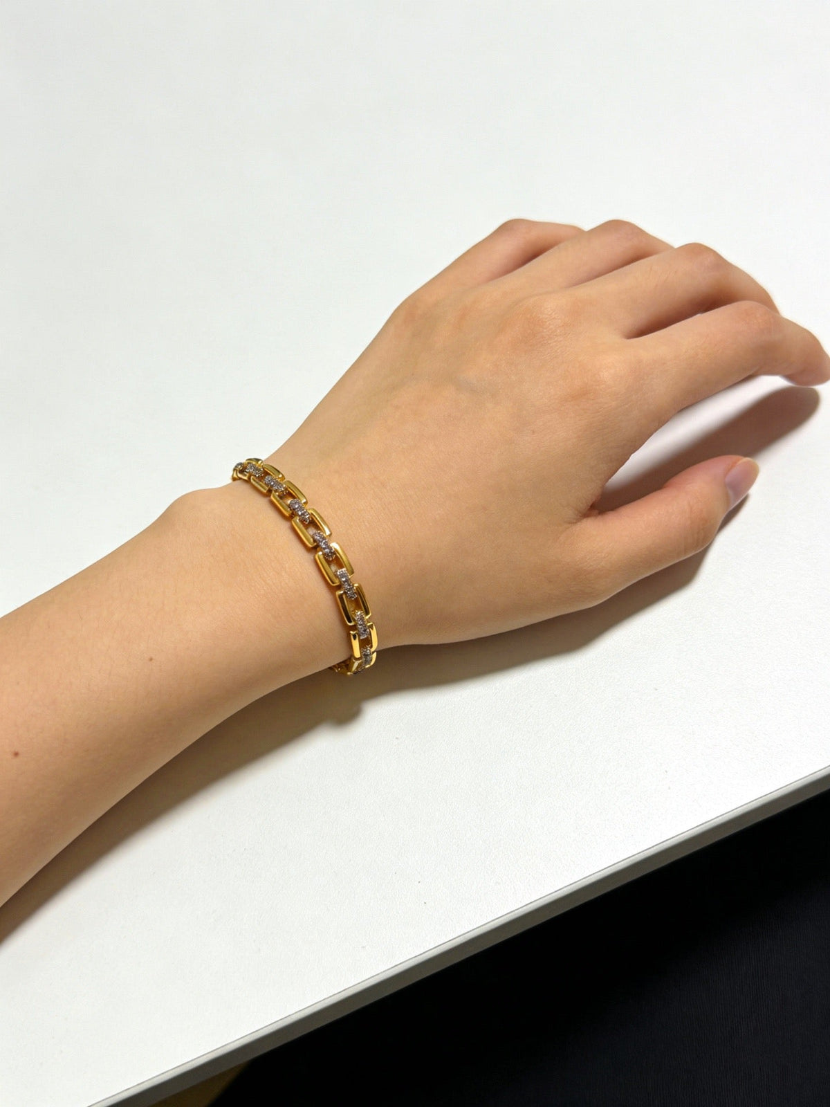 Cartier Style 240 gold-tone signature motif bracelet view 8