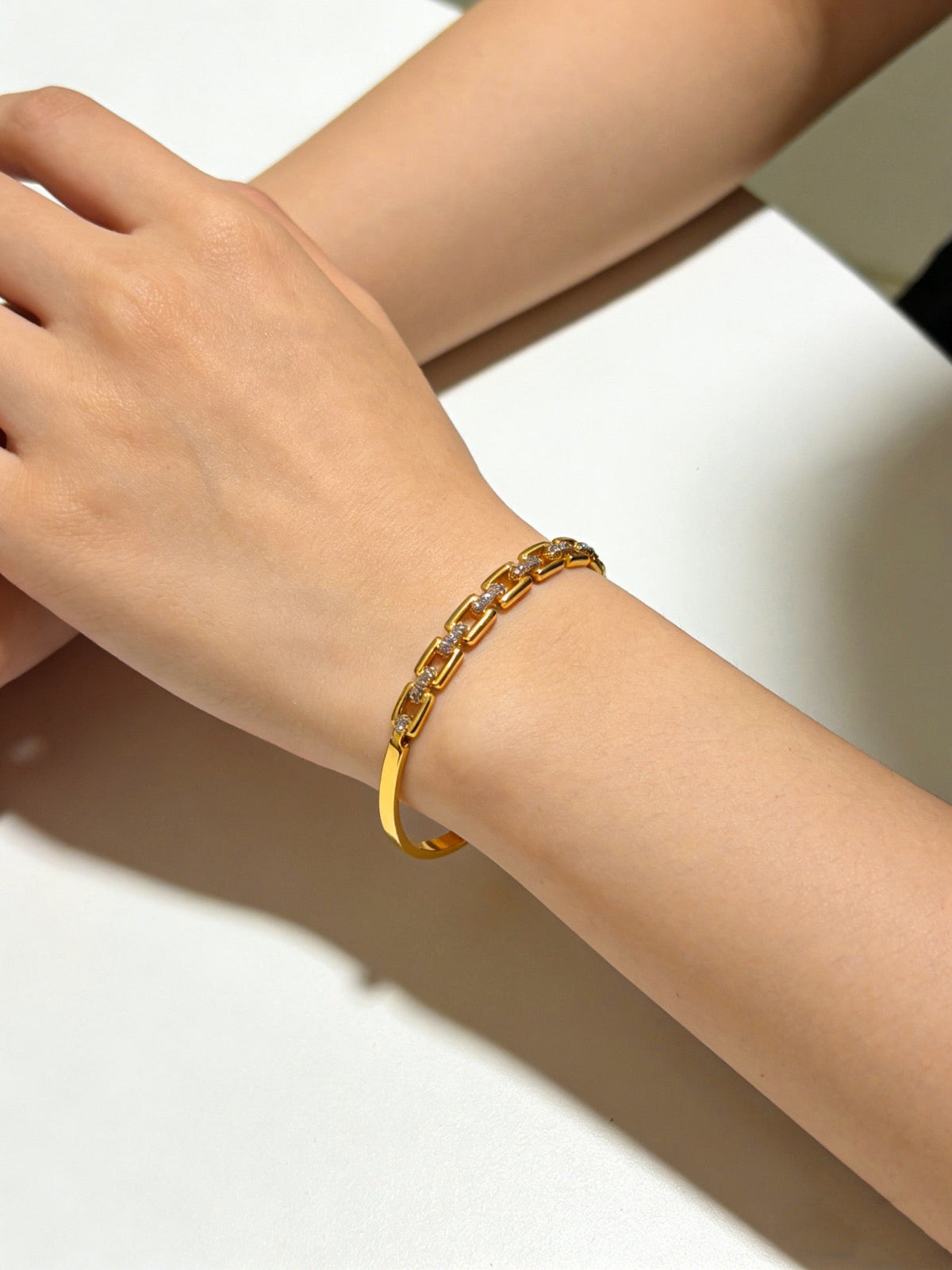 Cartier Style 240 gold-tone signature motif bracelet view 9