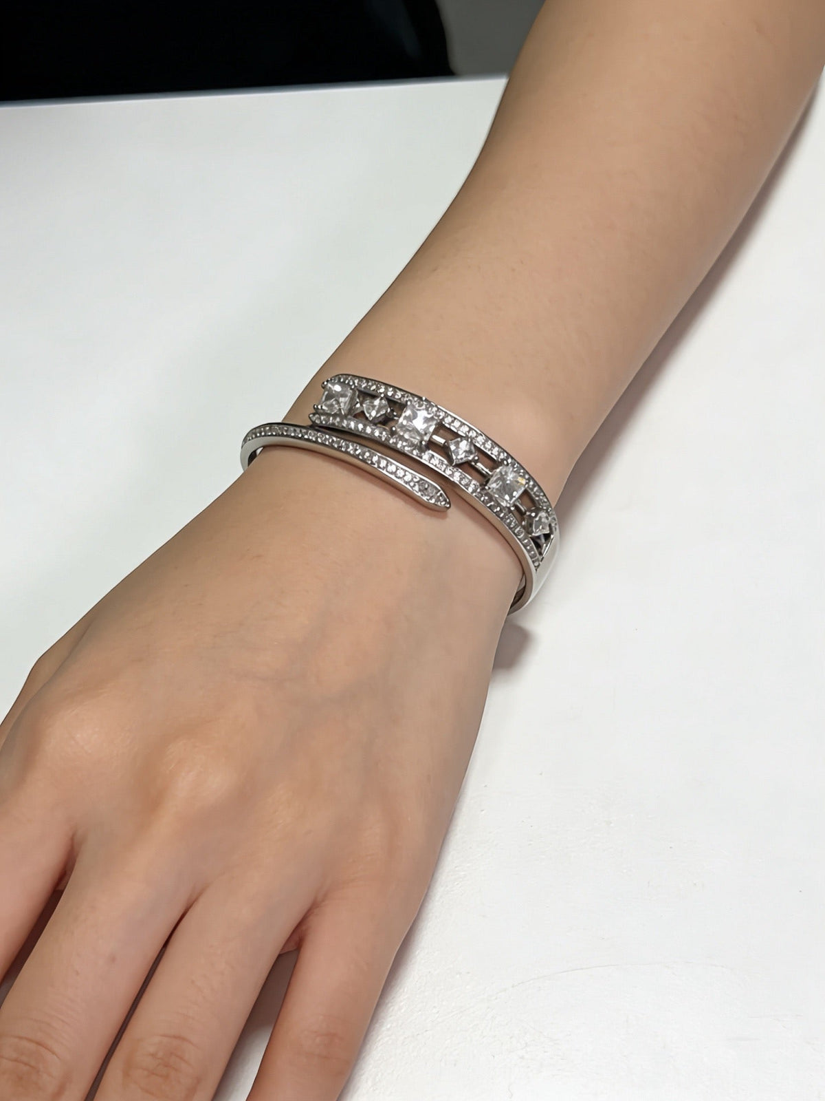 Cartier Style 237 gold-tone signature motif bracelet view 5