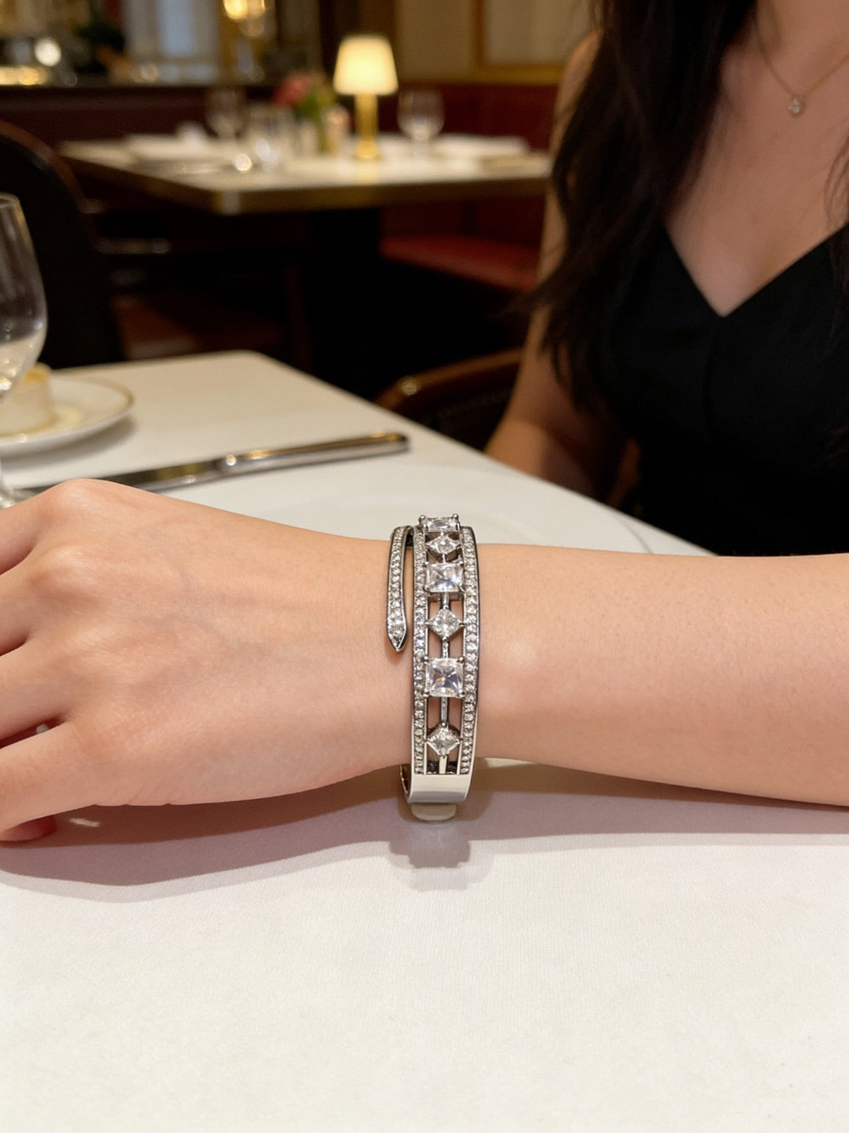 Cartier Style 237 gold-tone signature motif bracelet view 6