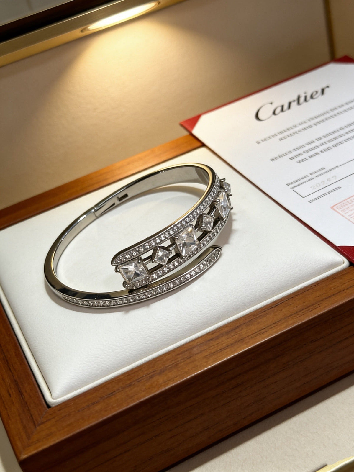 Cartier Style 237 gold-tone signature motif bracelet view 7