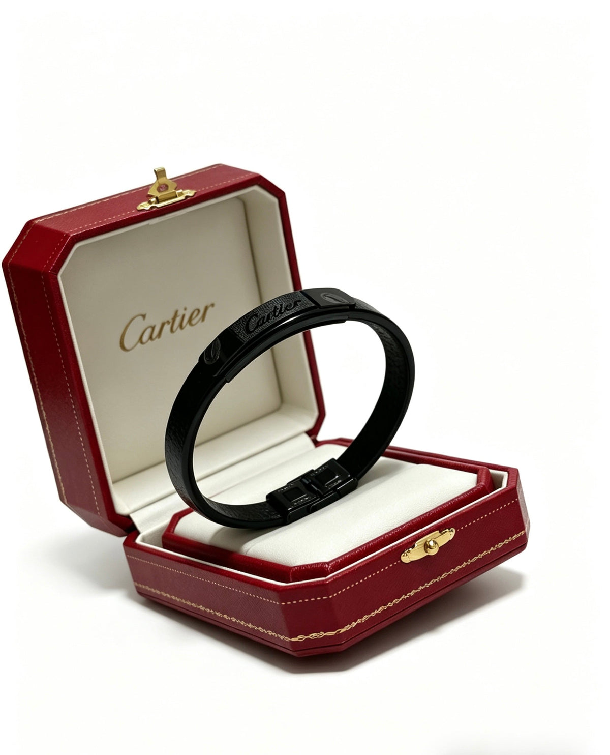 Cartier Style 228 gold-tone leather strap bracelet view 8