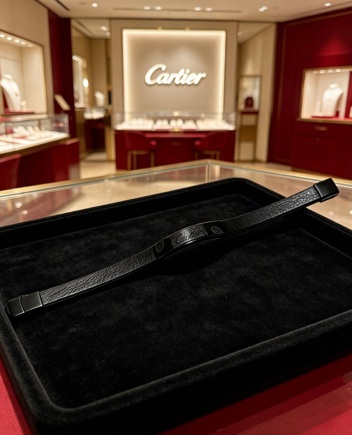Cartier Style 228 gold-tone leather strap bracelet view 11