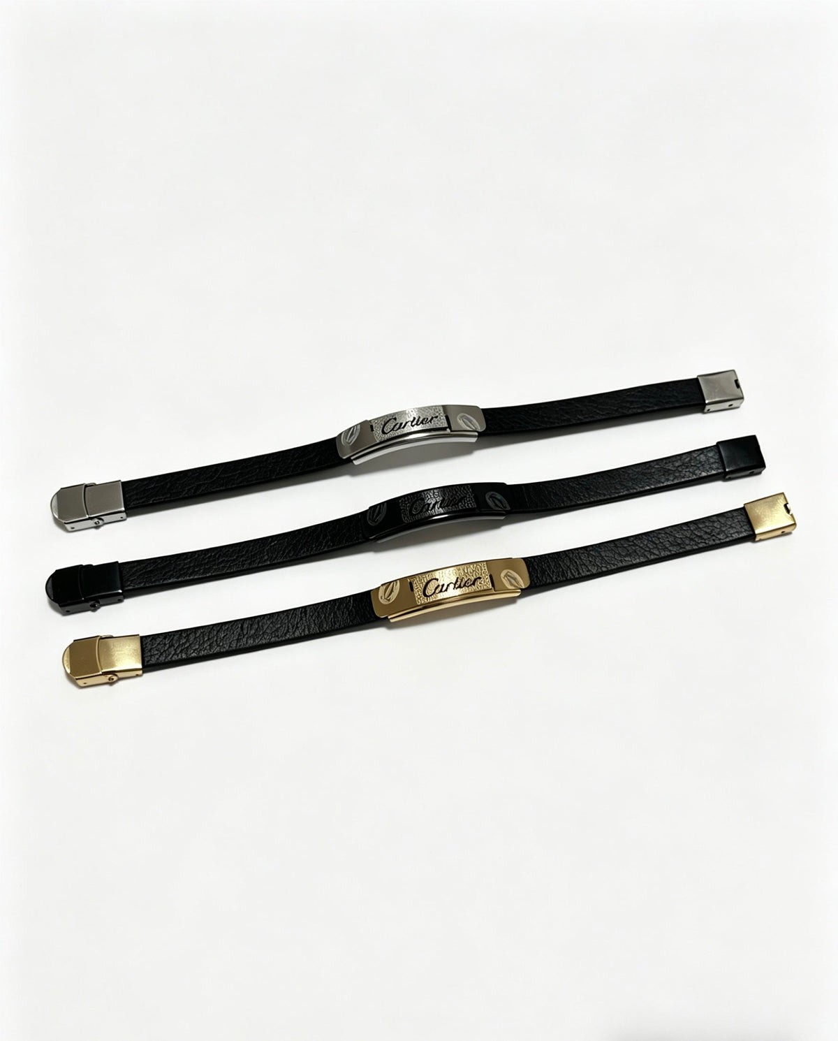 Cartier Style 226 gold-tone leather strap bracelet view 11