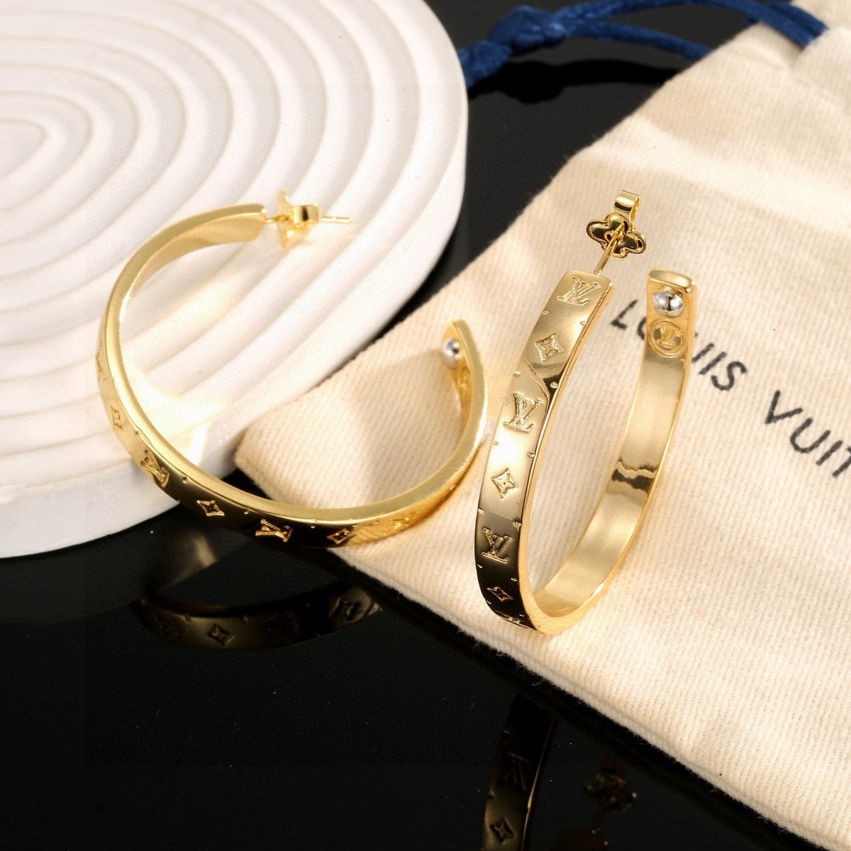 Louis Vuitton Letter Stud Earrings – Style 10 - image 5