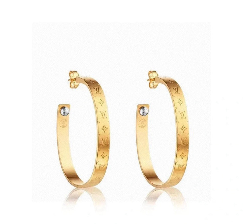 Louis Vuitton Letter Stud Earrings – Style 10 - image 1