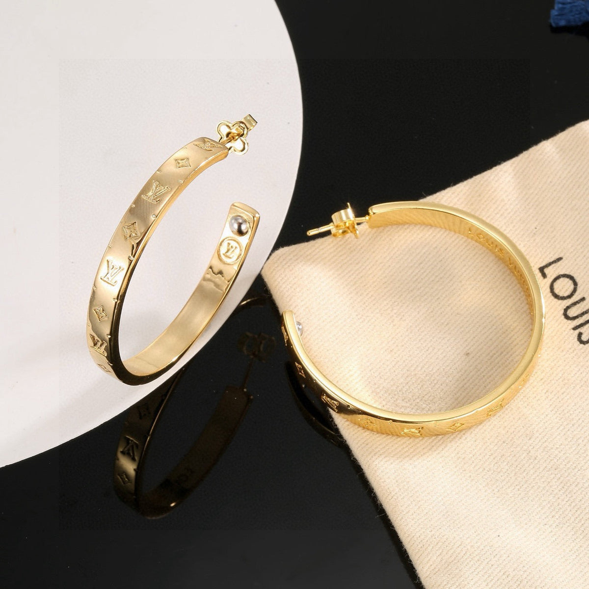 Louis Vuitton Letter Stud Earrings – Style 10 - image 7