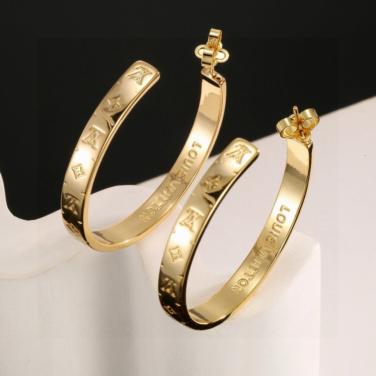 Louis Vuitton Letter Stud Earrings – Style 10 - image 3