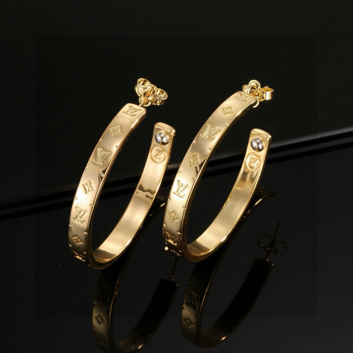 Louis Vuitton Letter Stud Earrings – Style 10 - image 6