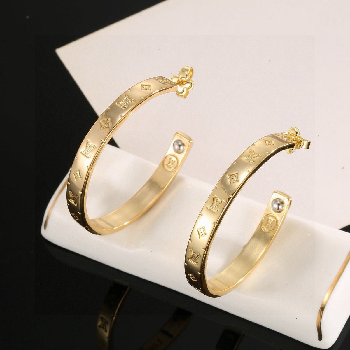 Louis Vuitton Letter Stud Earrings – Style 10 - image 4