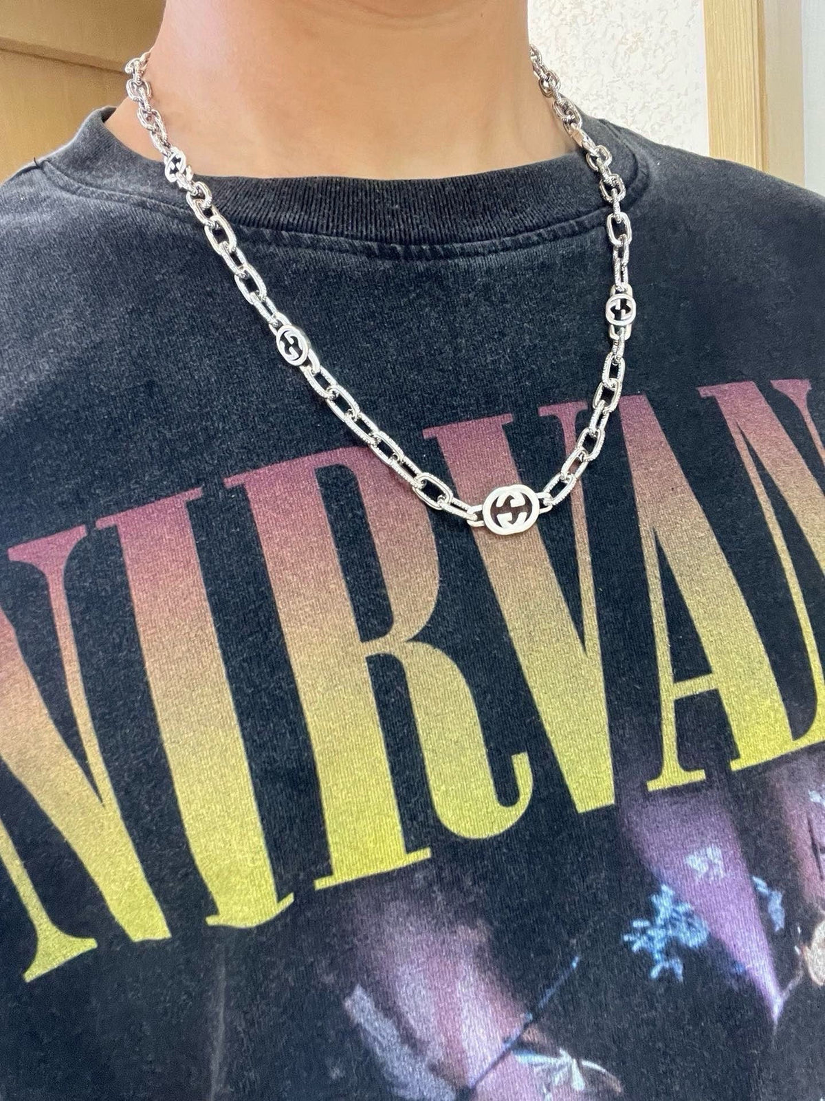 Gucci Anger Forest Chain Distressed Necklace – Style 106 - image 3