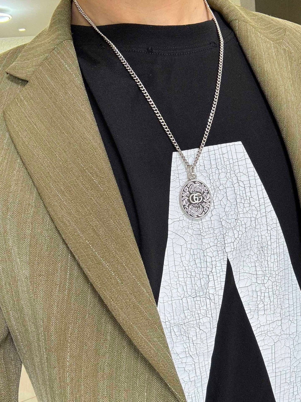 Gucci Anger Forest Chain Distressed Necklace – Style 50 - image 3