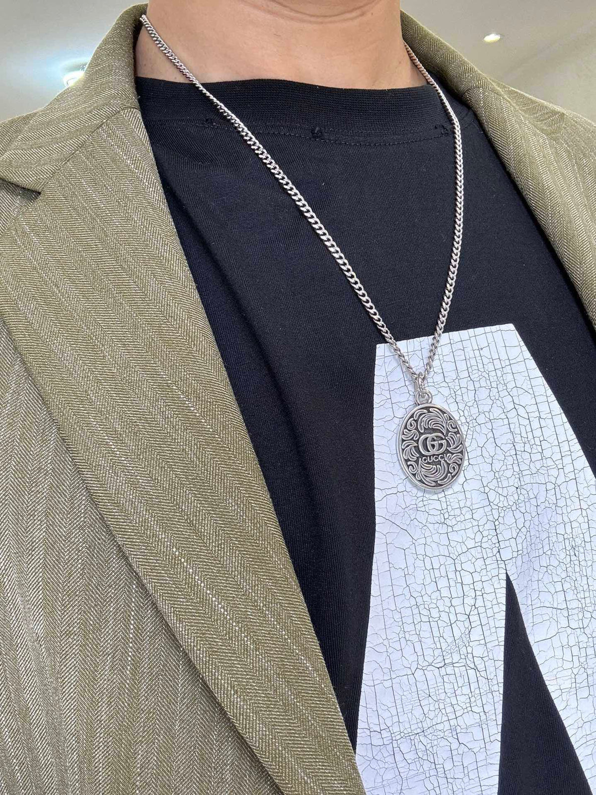 Gucci Anger Forest Chain Distressed Necklace – Style 50 - image 9