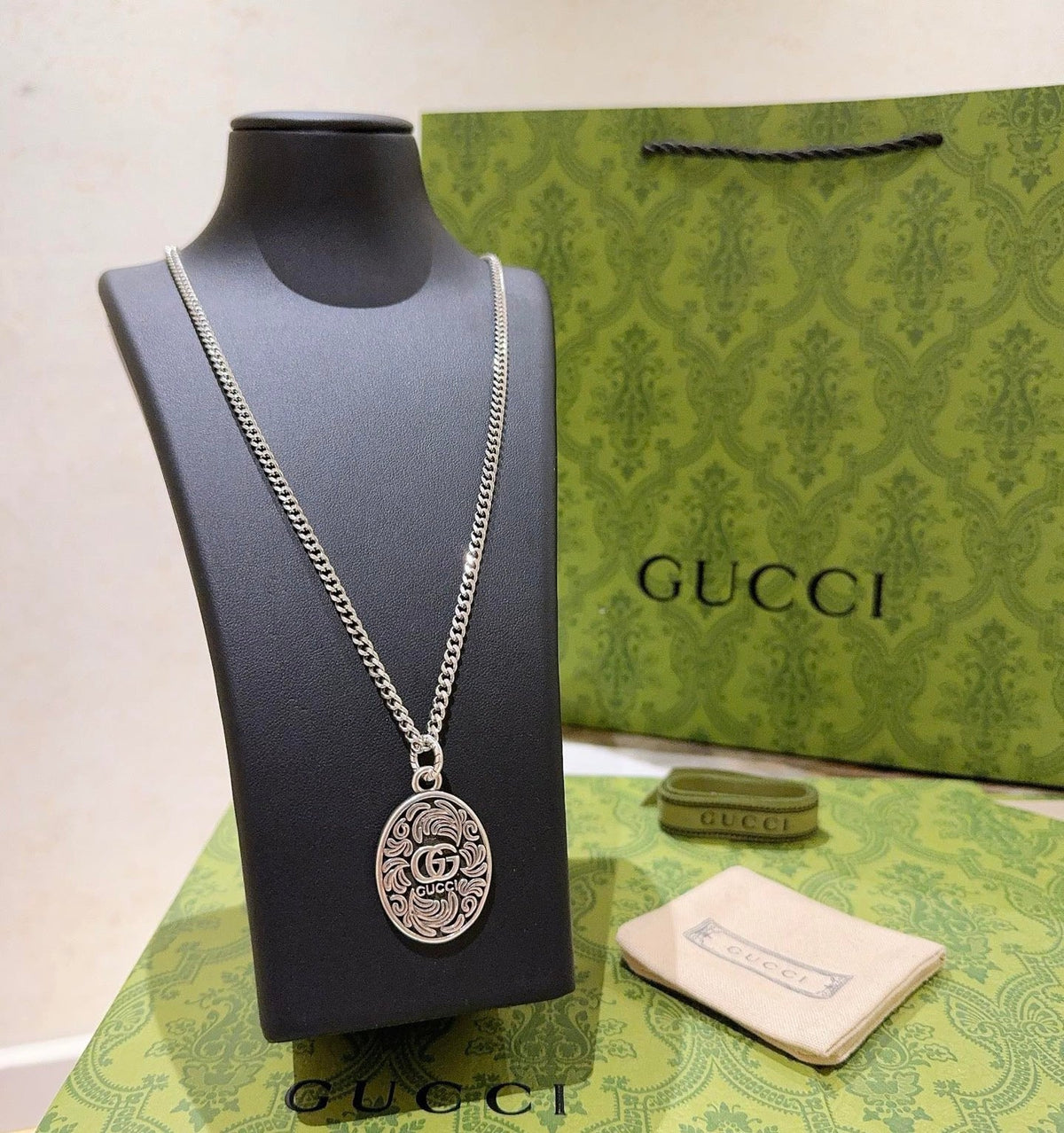 Gucci Anger Forest Chain Distressed Necklace – Style 50 - image 4