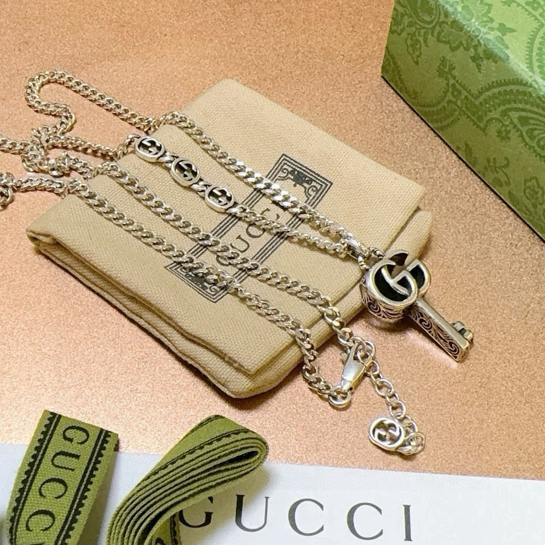 Gucci Anger Forest Chain Distressed Vintage-Inspired Necklace – Style 53 - image 8