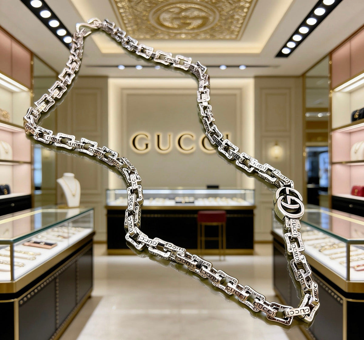 Gucci Anger Forest Chain Distressed Necklace – Style 113 - image 7