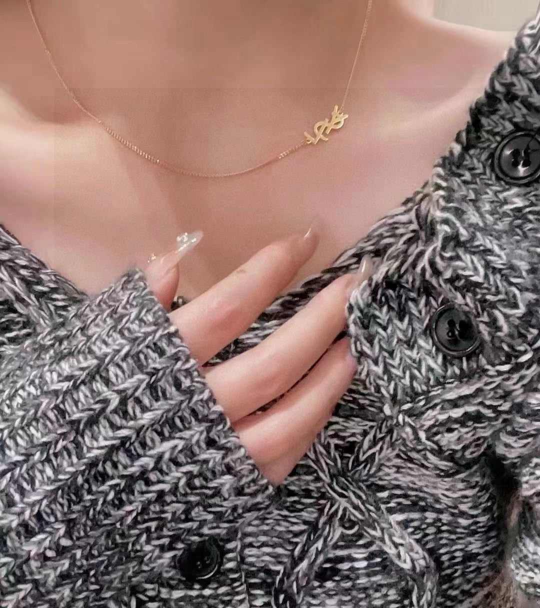 Saint Laurent YSL Logo Necklace - image 7