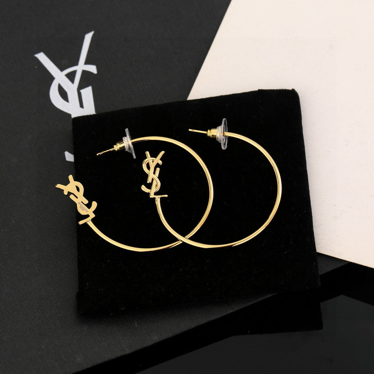Saint Laurent YSL Logo Stud Earrings – Style 08 - image 1