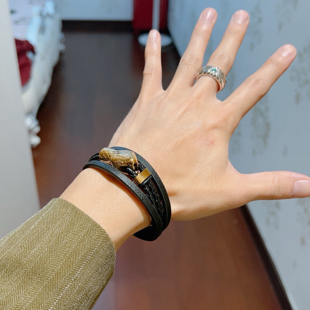Gucci Anger Forest Distressed Vintage Silver-Tone Vintage-Inspired Bracelet – Style 17 - image 3