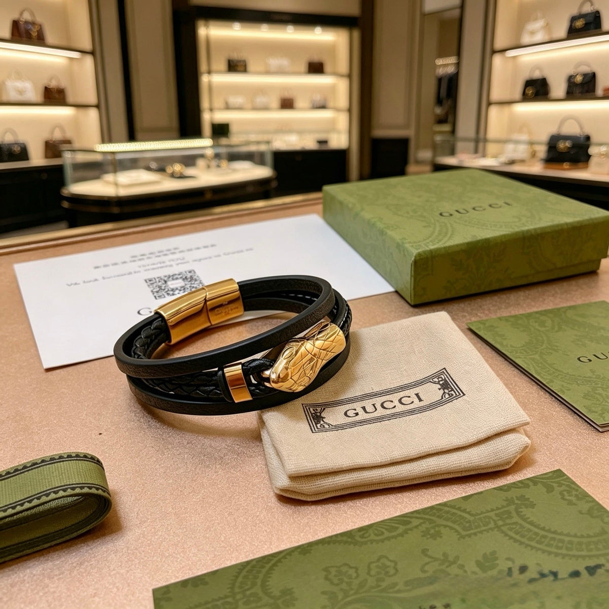 Gucci Anger Forest Distressed Vintage Silver-Tone Vintage-Inspired Bracelet – Style 17 - image 9