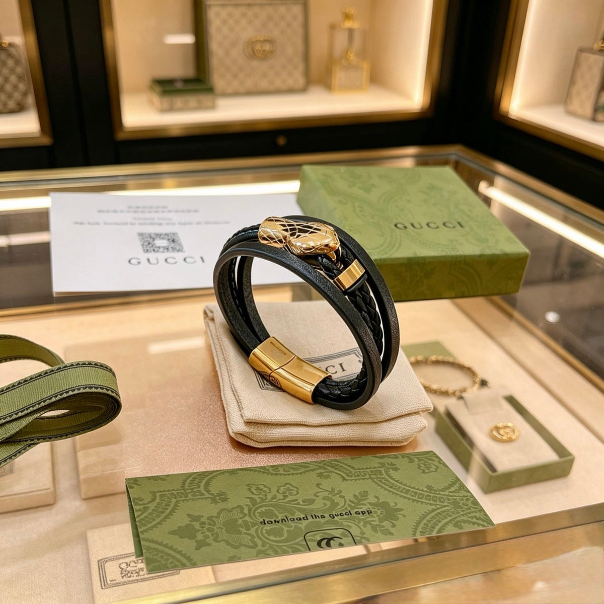 Gucci Anger Forest Distressed Vintage Silver-Tone Vintage-Inspired Bracelet – Style 17 - image 5