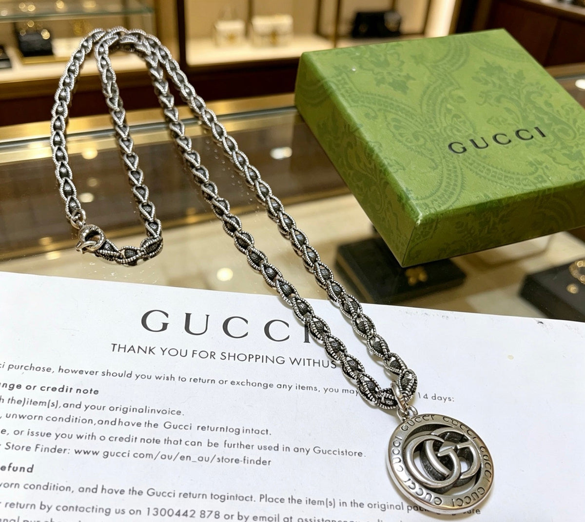 Gucci Anger Forest Chain Distressed Vintage-Inspired Necklace – Style 35 - image 5