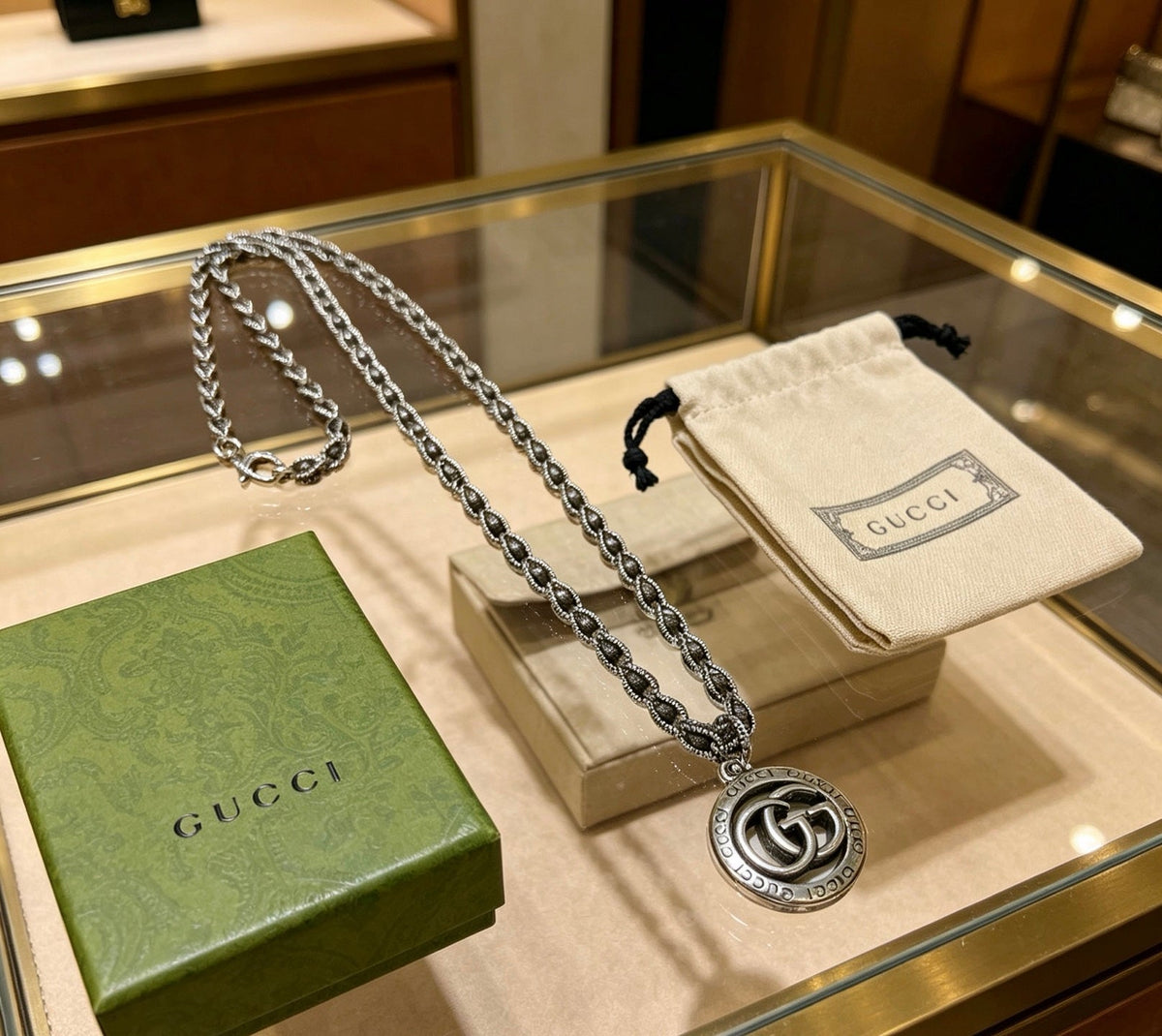 Gucci Anger Forest Chain Distressed Vintage-Inspired Necklace – Style 35 - image 6