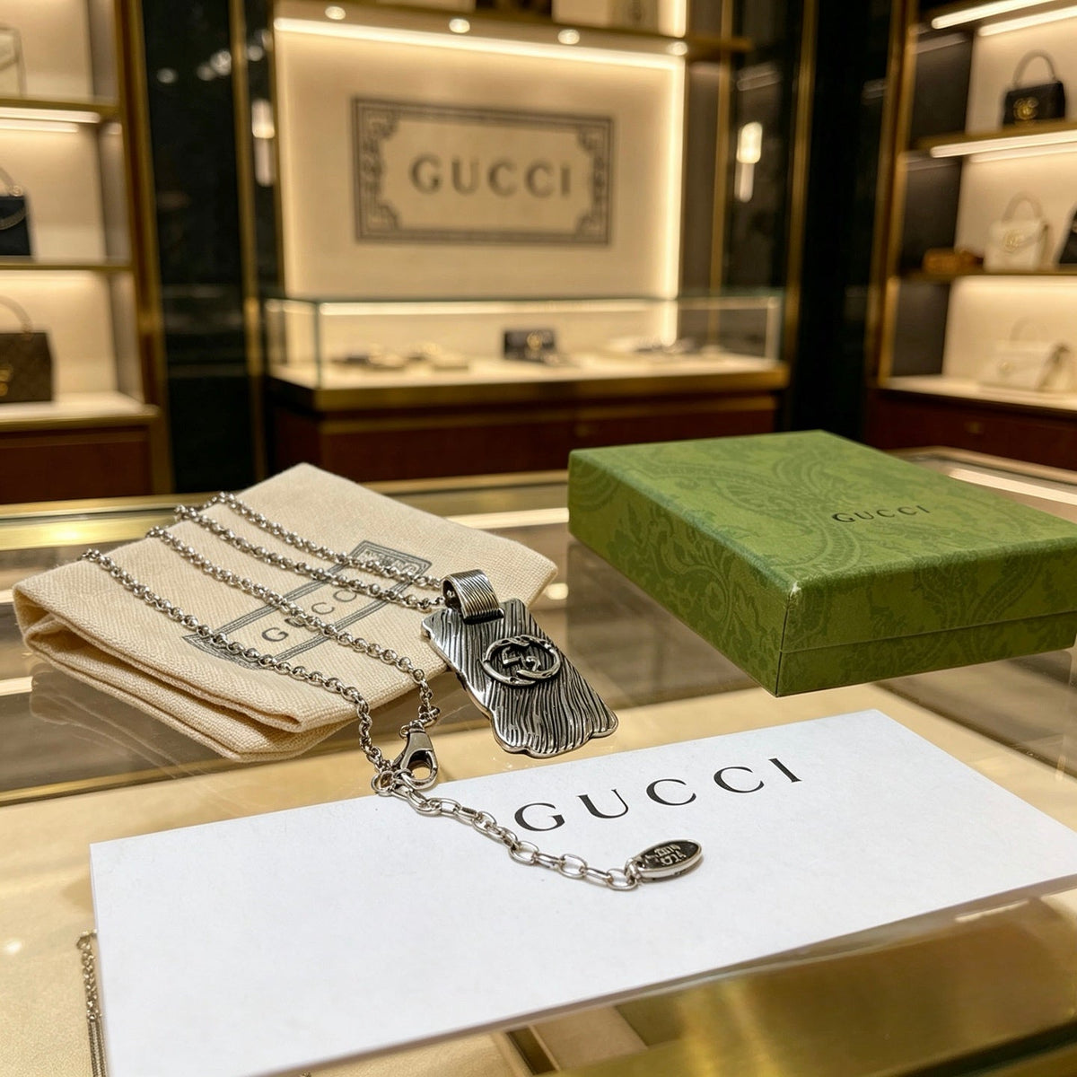 Gucci Anger Forest Chain Distressed Necklace – Style 78 - image 2