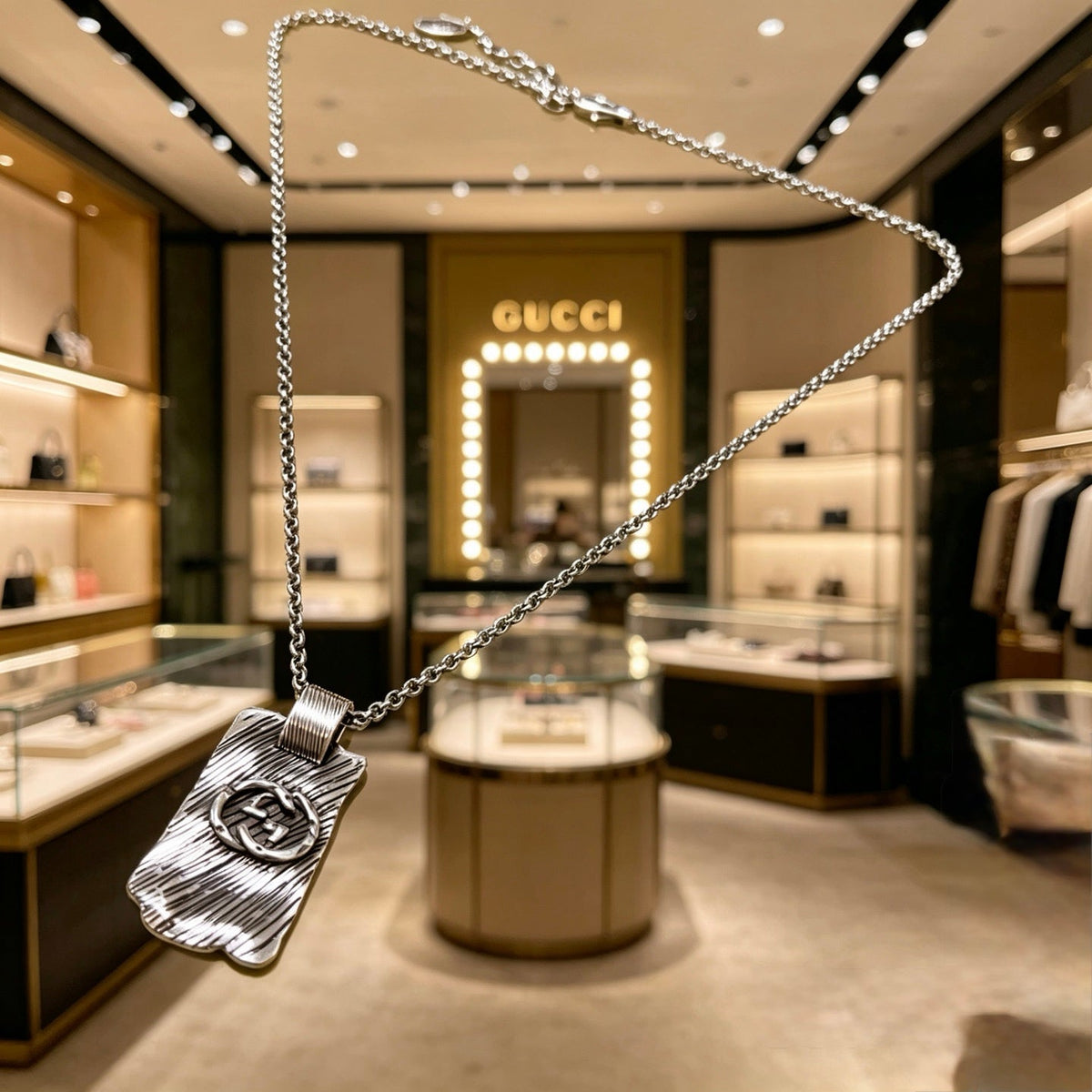 Gucci Anger Forest Chain Distressed Necklace – Style 78 - image 4