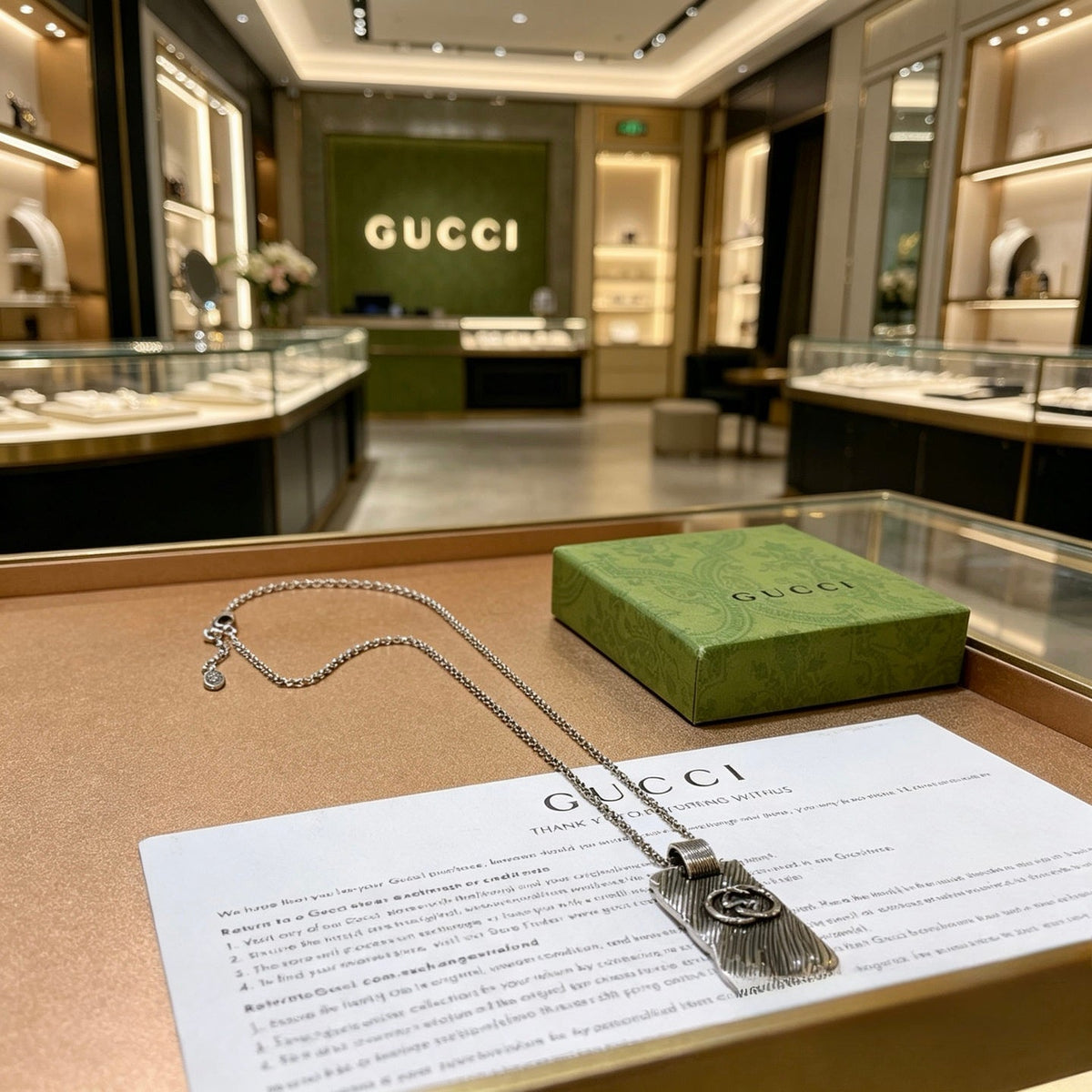 Gucci Anger Forest Chain Distressed Necklace – Style 78 - image 8