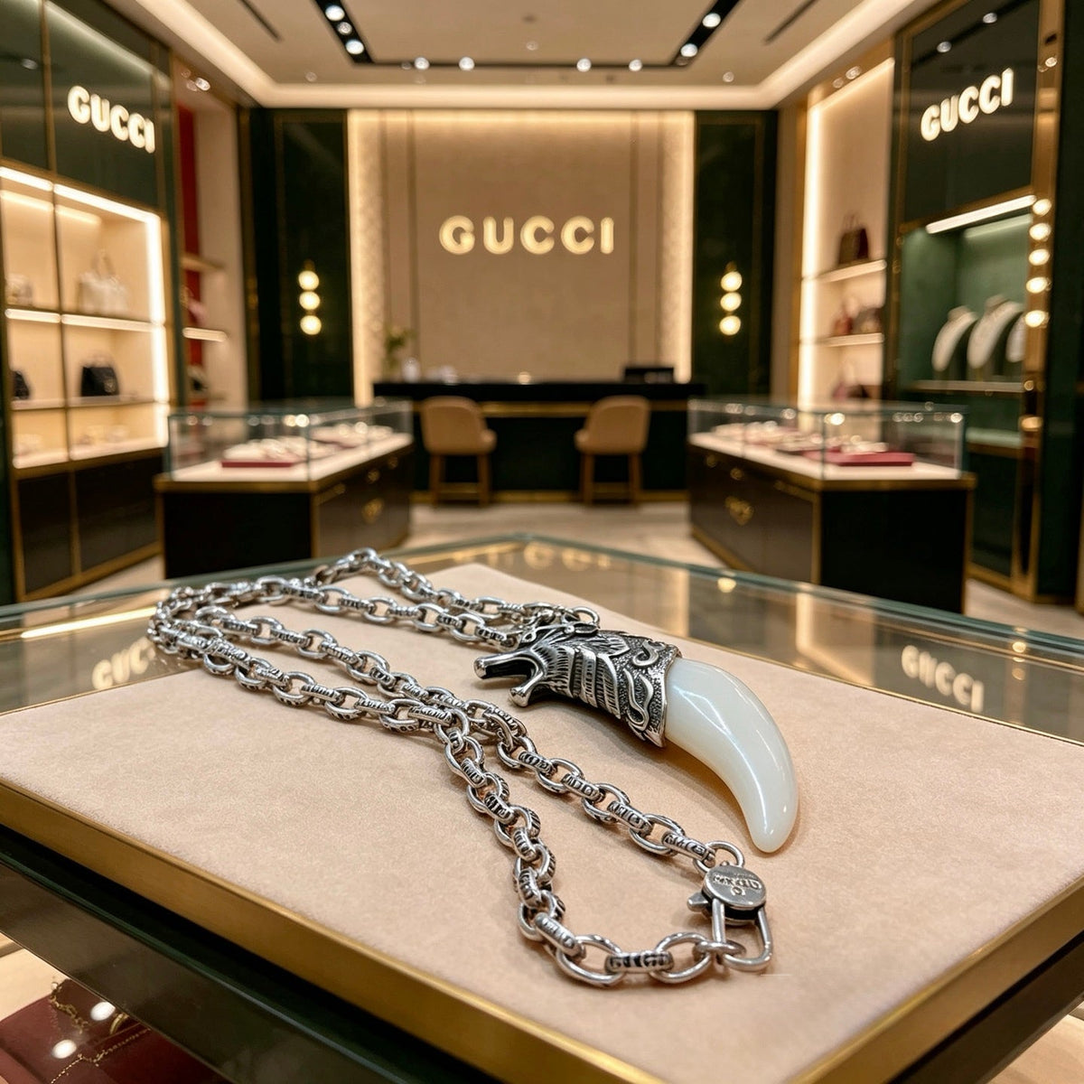 Gucci Anger Forest Chain Distressed Necklace – Style 108 - image 7