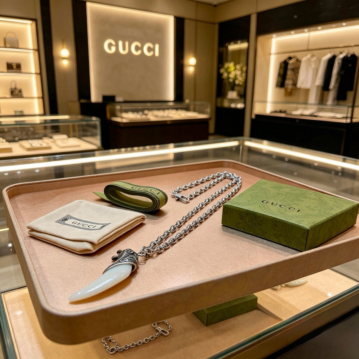 Gucci Anger Forest Chain Distressed Necklace – Style 77 - image 2