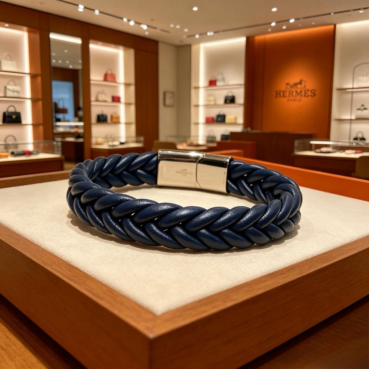 Hermès Anger Forest Leather Cord 18K Gold-Tone Bracelet – Style 14 - image 2