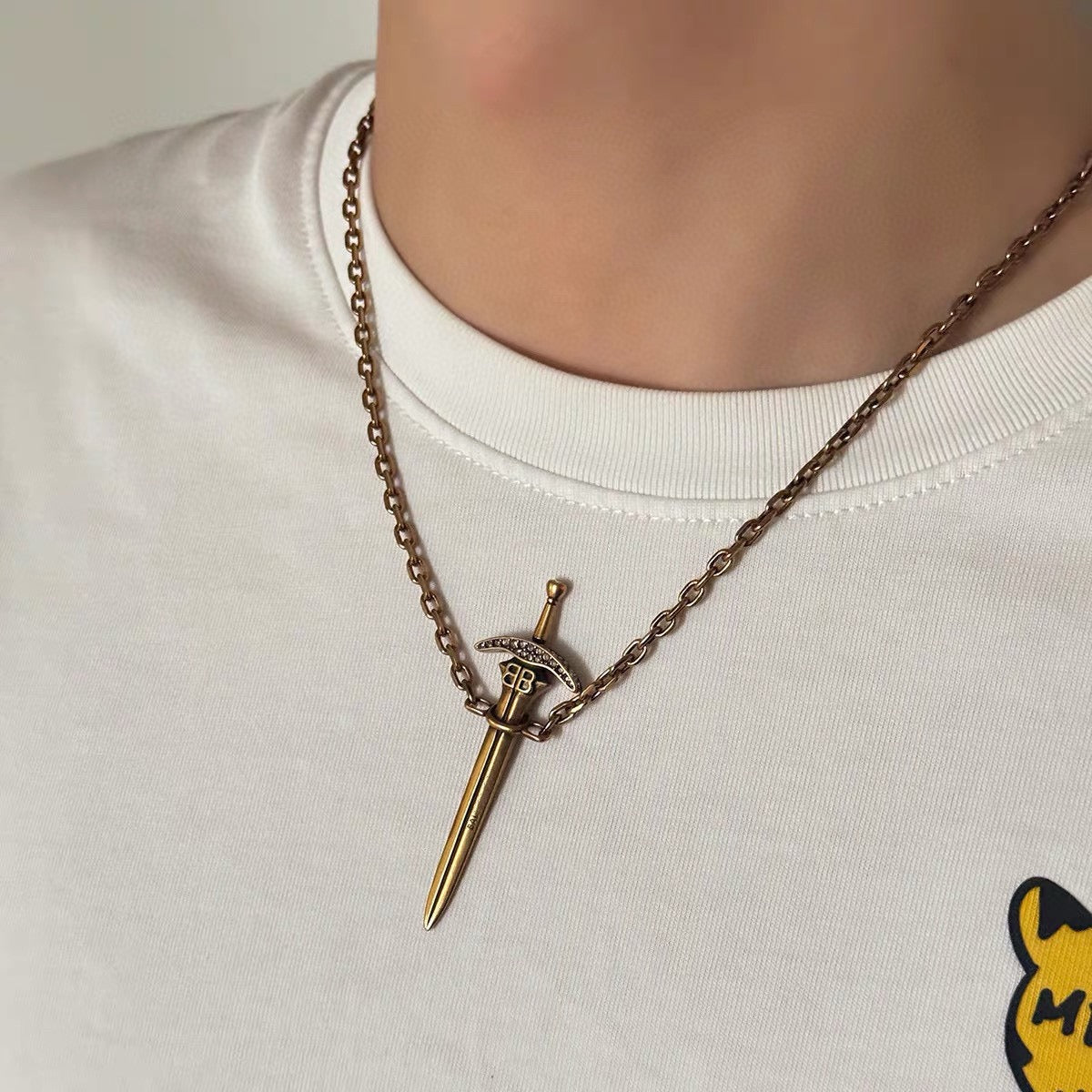 Balenciaga Brass 18K Gold-Tone Necklace – Style 05 - image 2