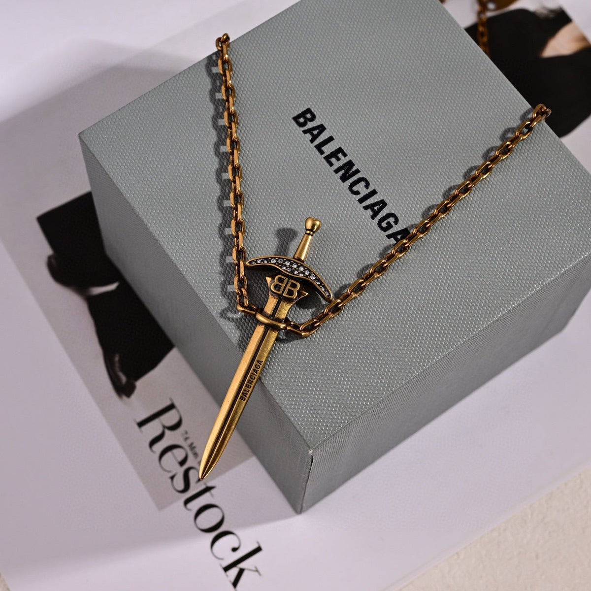 Balenciaga Brass 18K Gold-Tone Necklace – Style 05 - image 3
