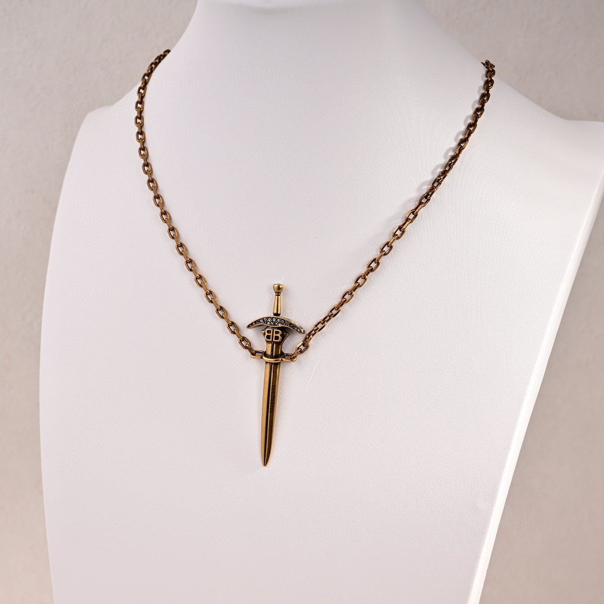 Balenciaga Brass 18K Gold-Tone Necklace – Style 05 - image 6