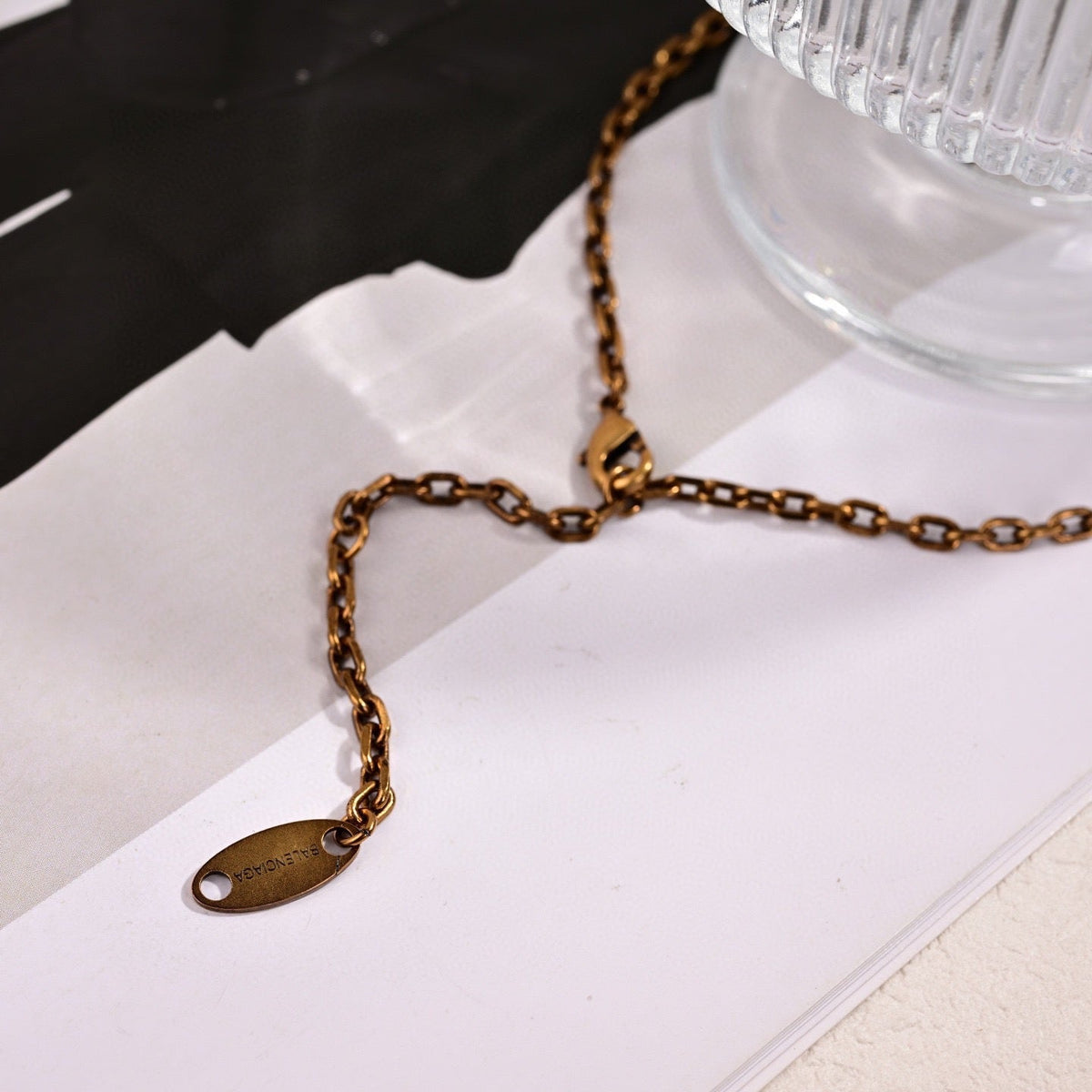 Balenciaga Brass 18K Gold-Tone Necklace – Style 05 - image 5