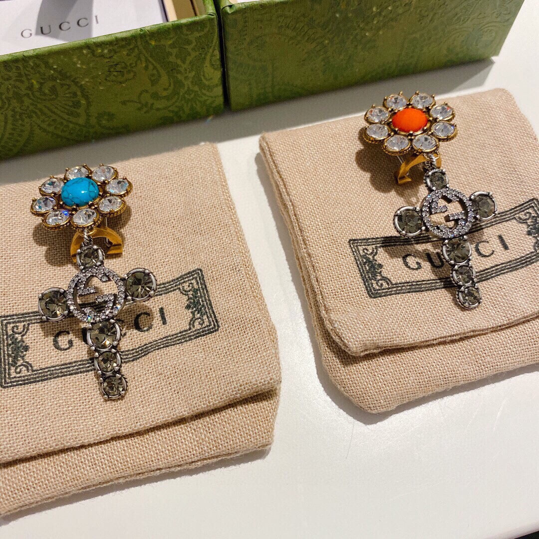 Gucci Crystal Stud Earrings – Style 09 - image 4