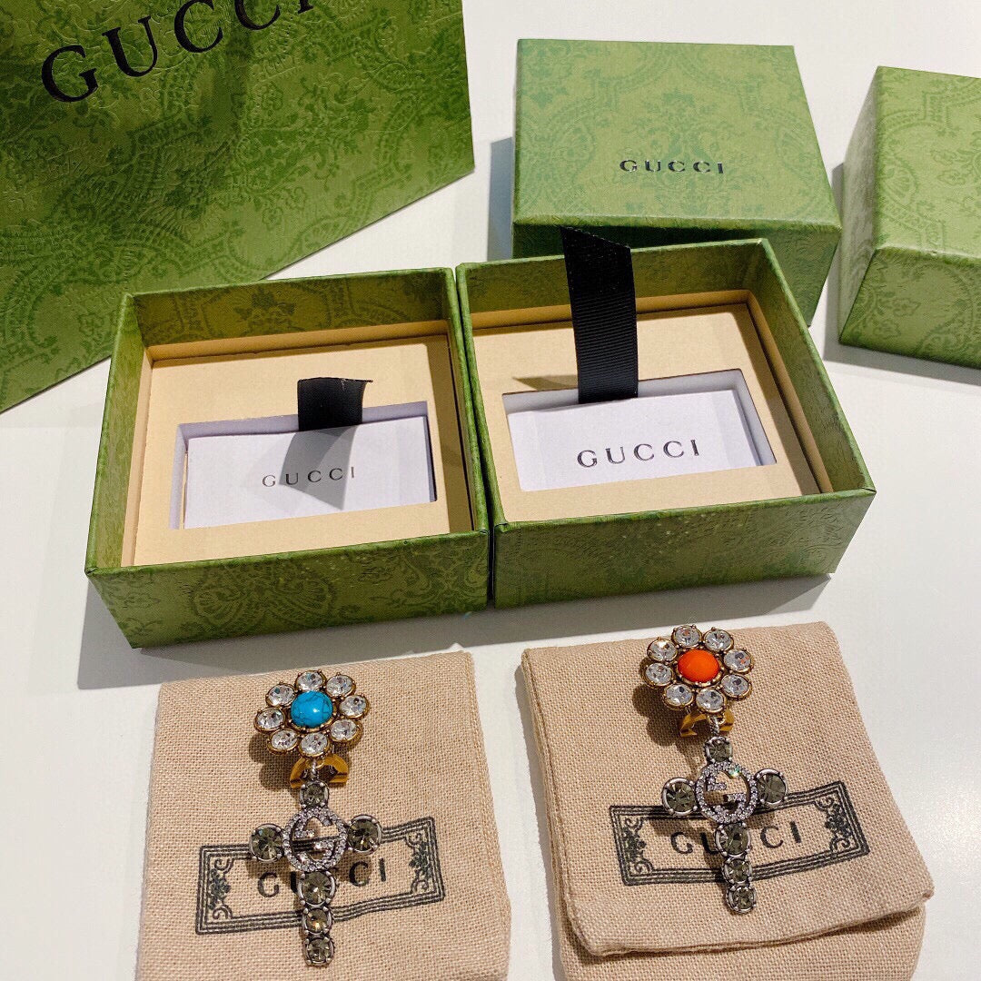 Gucci Crystal Stud Earrings – Style 09 - image 5