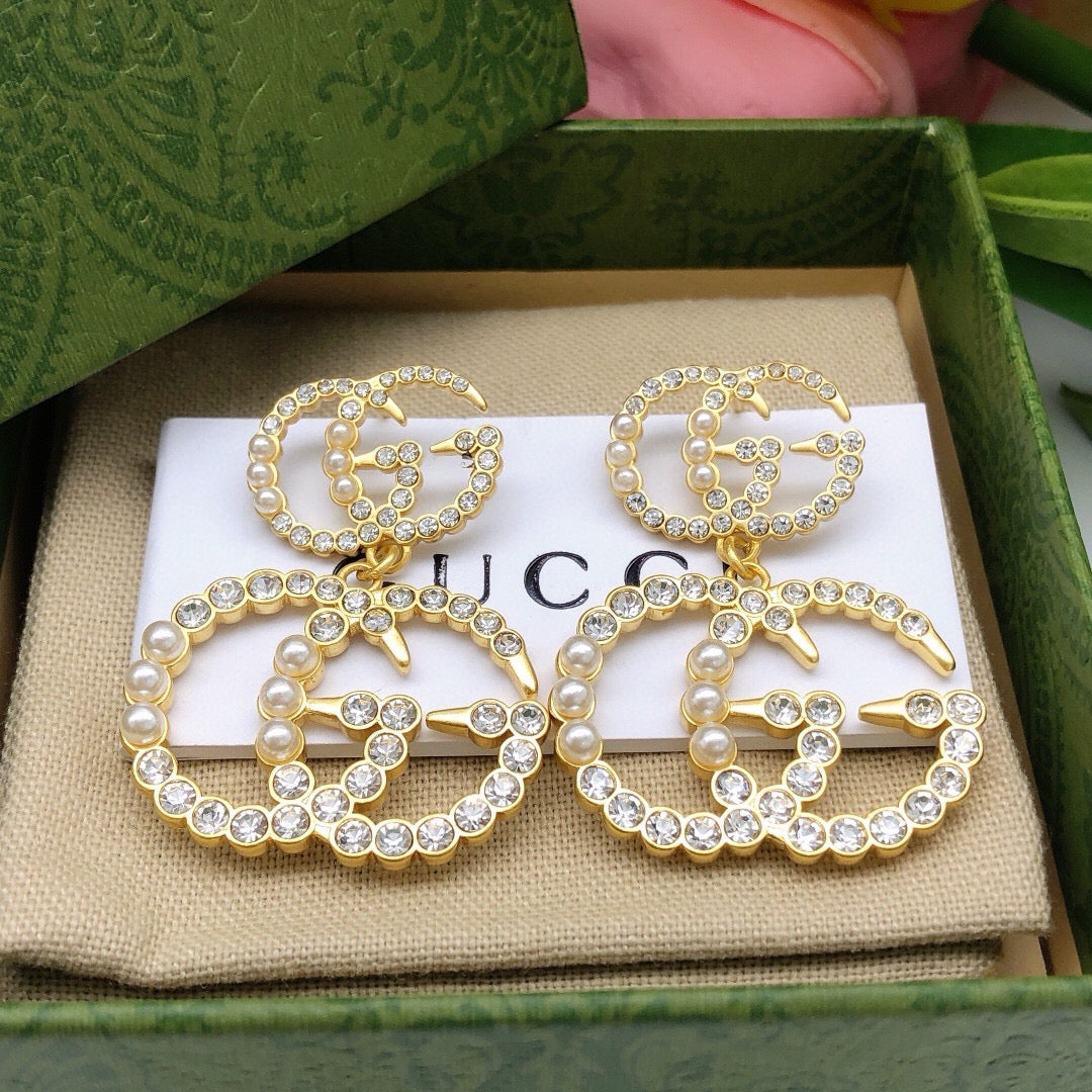 Gucci Double G Crystal Stud Earrings – Style 05 - image 3