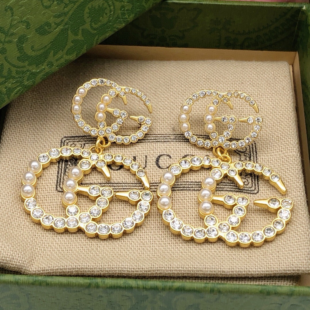 Gucci Double G Crystal Stud Earrings – Style 05 - image 5