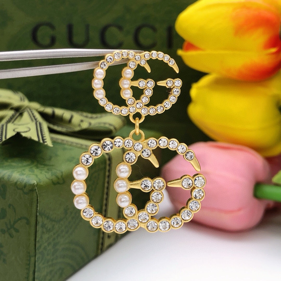 Gucci Double G Crystal Stud Earrings – Style 05 - image 6