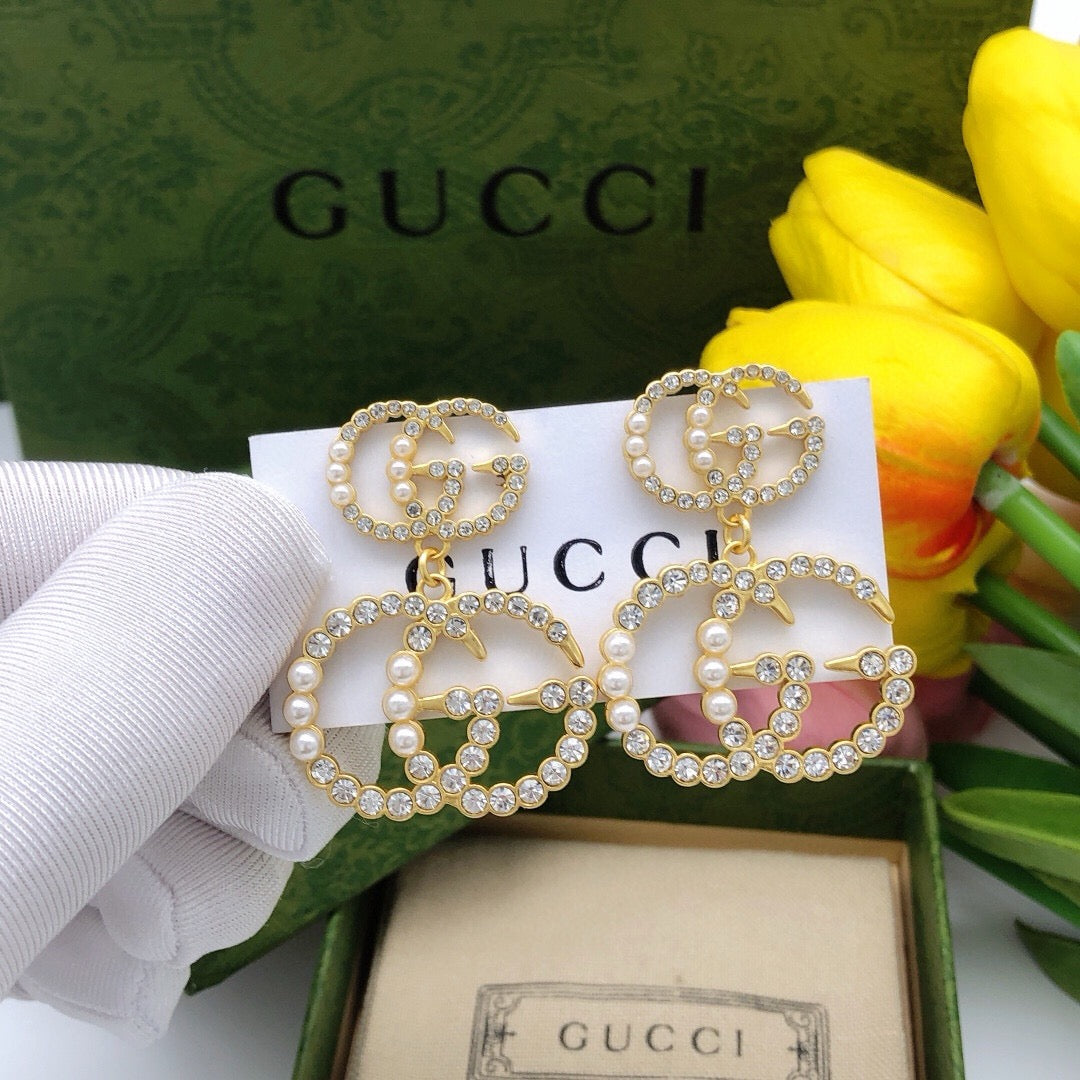 Gucci Double G Crystal Stud Earrings – Style 05 - image 2