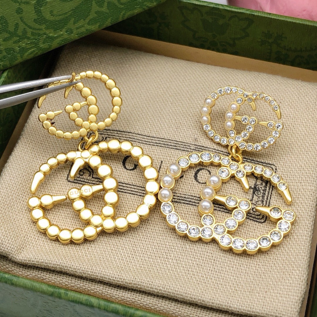 Gucci Double G Crystal Stud Earrings – Style 05 - image 4