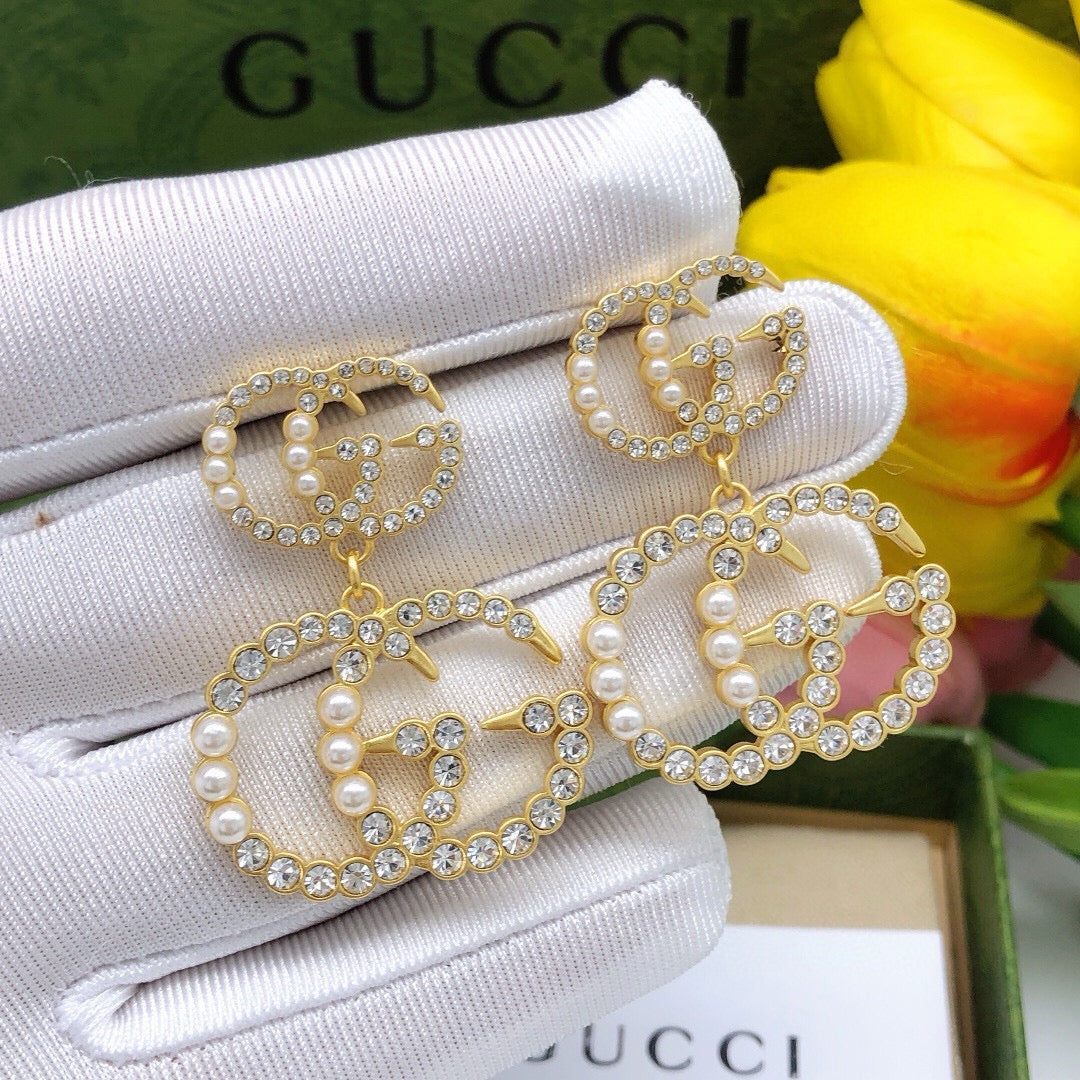 Gucci Double G Crystal Stud Earrings – Style 05 - image 7