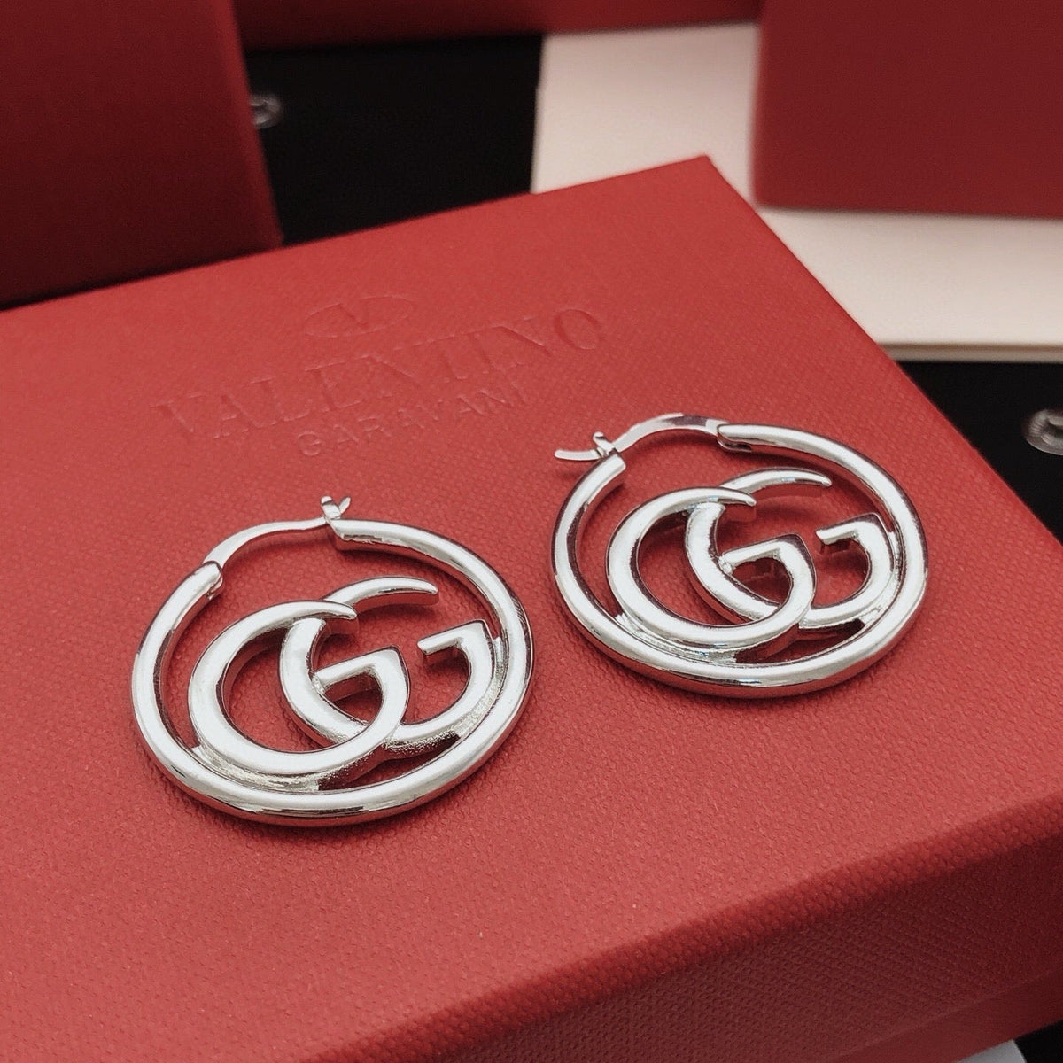 Gucci Silver-Tone Stud Earrings – Style 02 - image 3