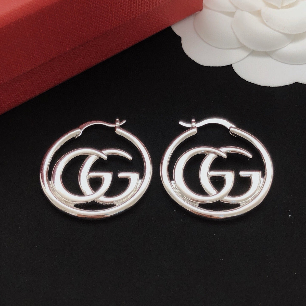 Gucci Silver-Tone Stud Earrings – Style 02 - image 5