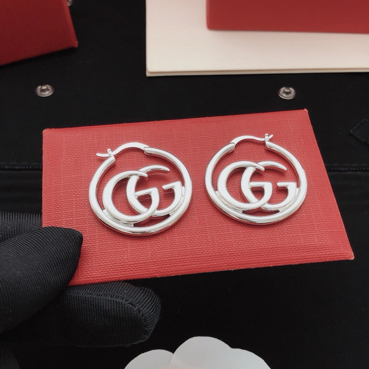 Gucci Silver-Tone Stud Earrings – Style 02 - image 6