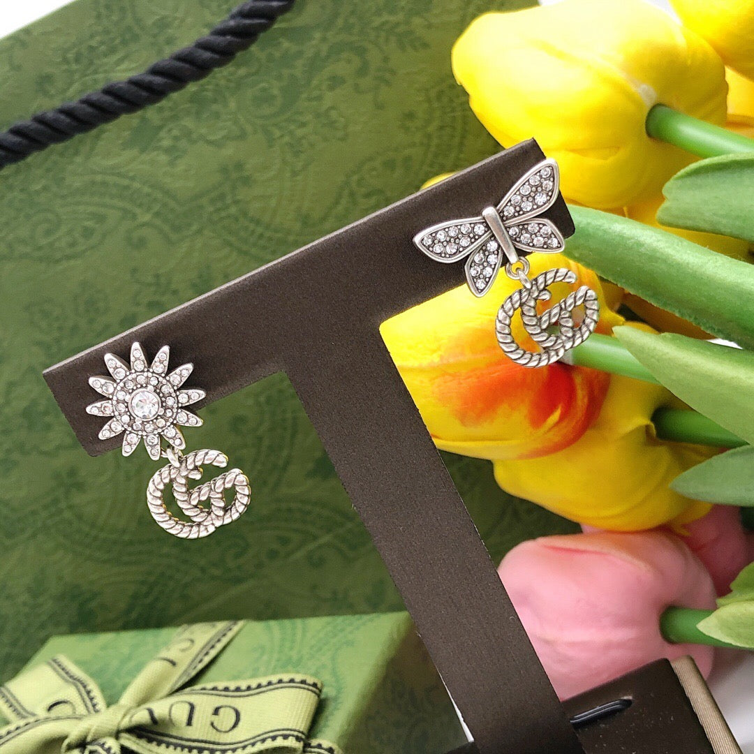 Gucci Double G Butterfly Stud Earrings – Style 02 - image 4
