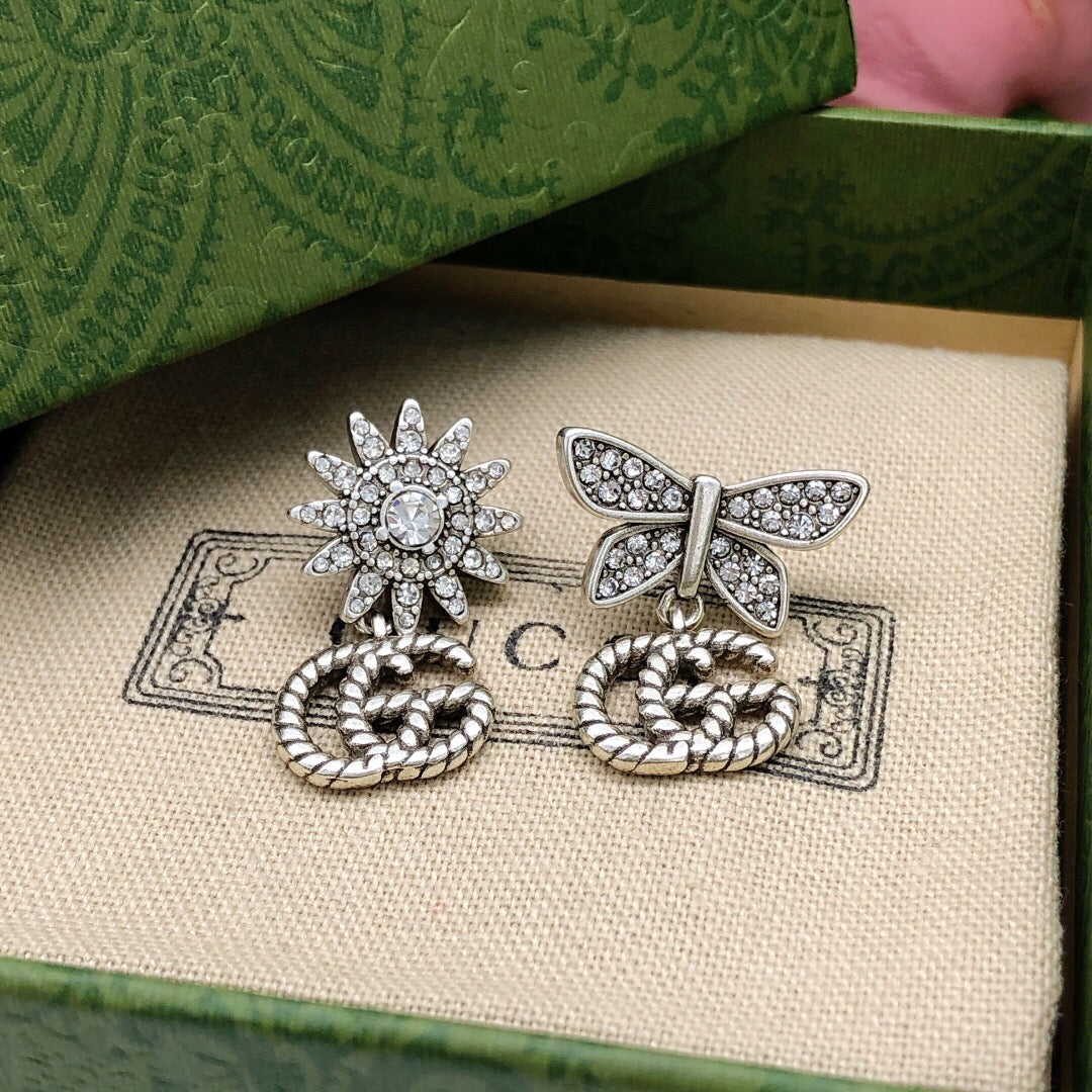 Gucci Double G Butterfly Stud Earrings – Style 02 - image 5